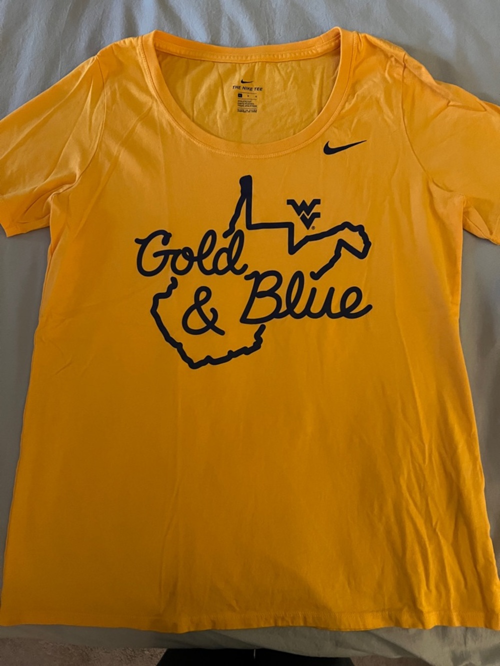 Nike Gold & Blue WV Crew Tee